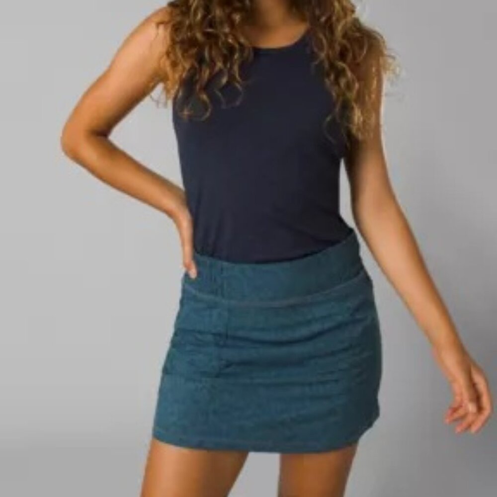 prAna Railay Skort in Bluefin Wild